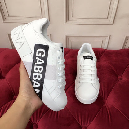 D*G 2026 Premium Leather Casual Sneakers - Designer Unisex Shoes in 2 Colors