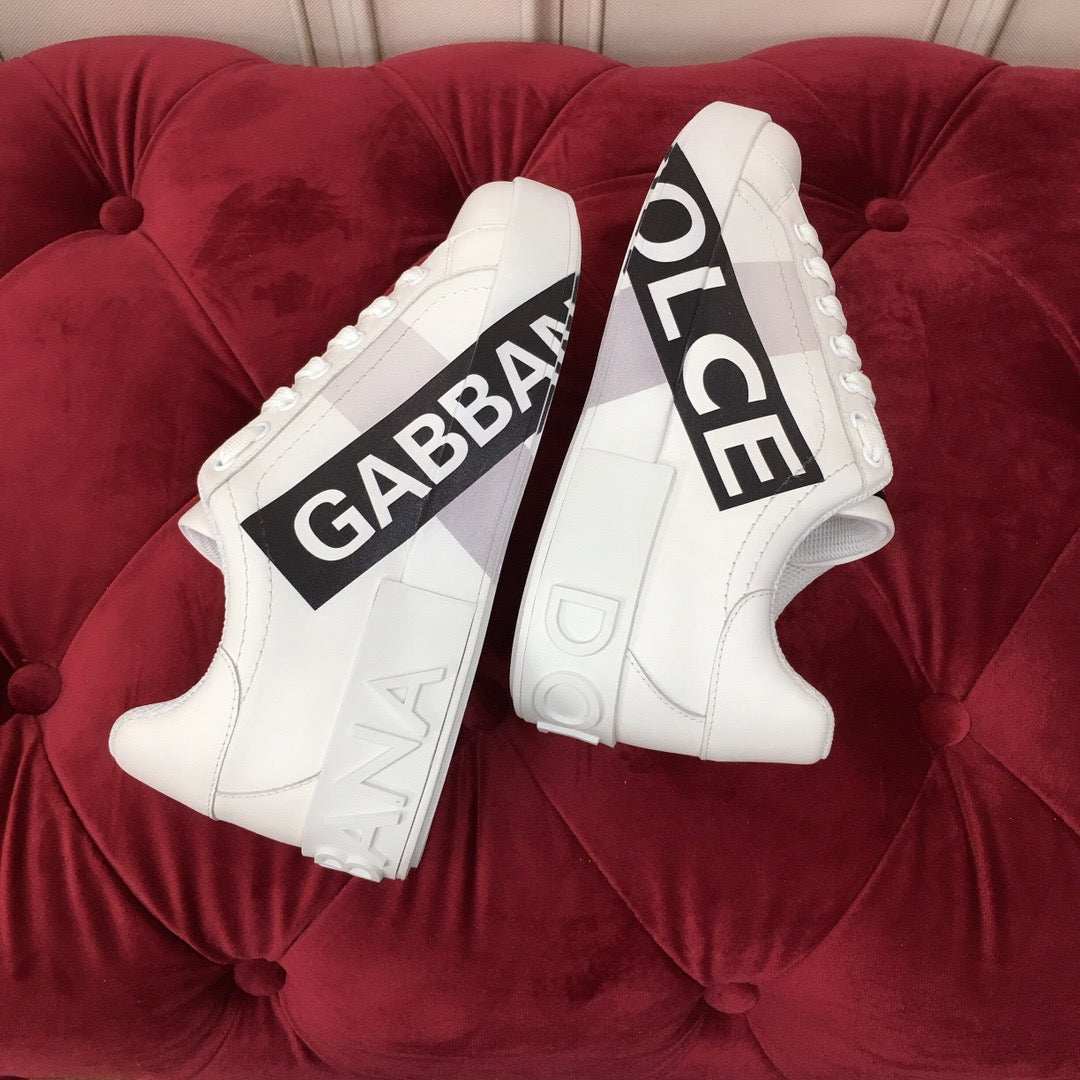 D*G 2026 Premium Leather Casual Sneakers - Designer Unisex Shoes in 2 Colors