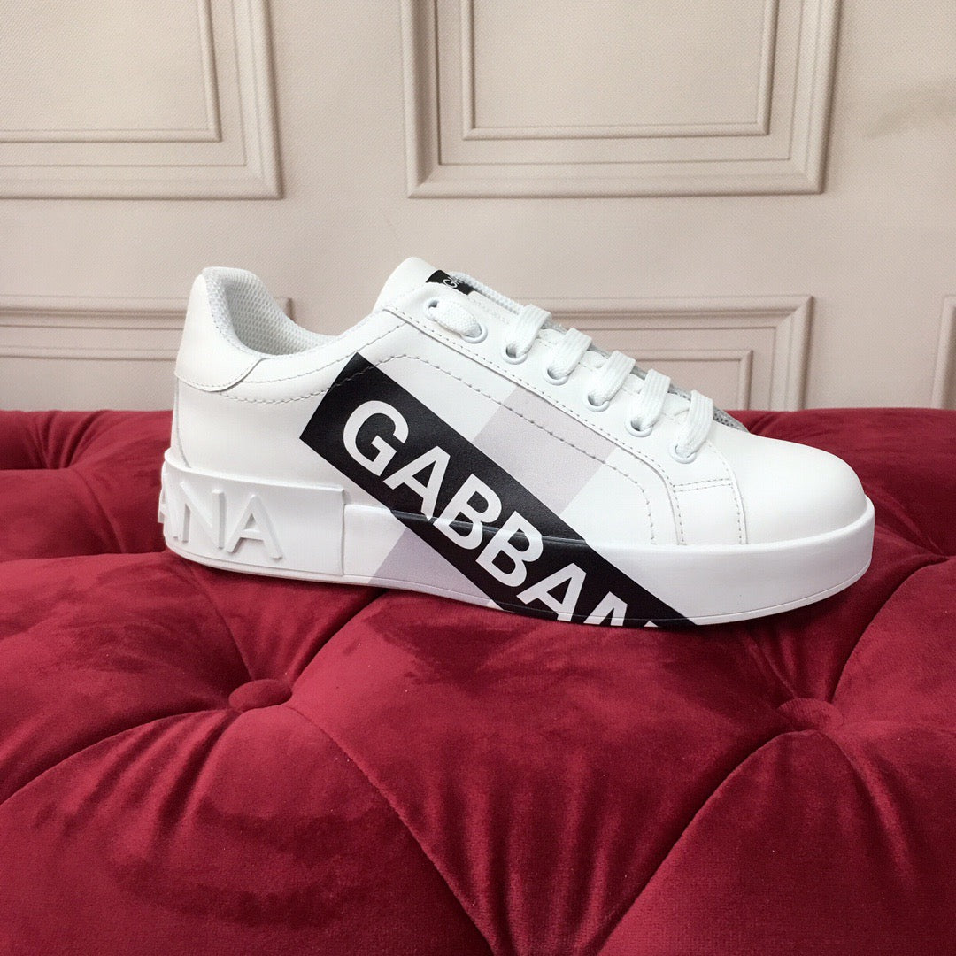 D*G 2026 Premium Leather Casual Sneakers - Designer Unisex Shoes in 2 Colors