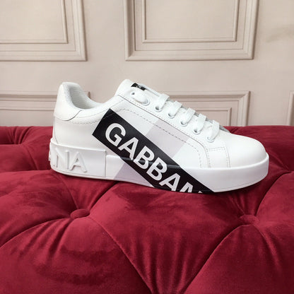 D*G 2026 Premium Leather Casual Sneakers - Designer Unisex Shoes in 2 Colors