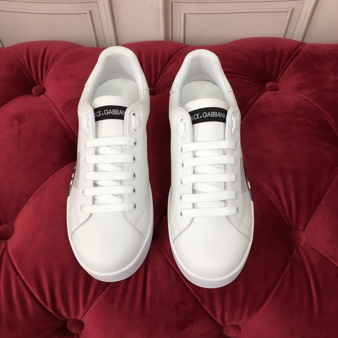 D*G 2026 Premium Leather Casual Sneakers - Designer Unisex Shoes in 2 Colors