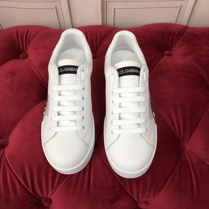 D*G 2026 Premium Leather Casual Sneakers - Designer Unisex Shoes in 2 Colors