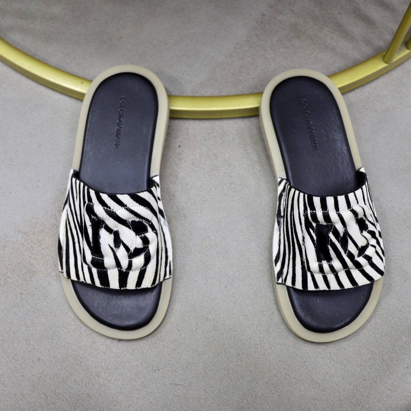 D*G 2026 Premium Leather Camouflage Slippers - Designer Men's Slides in 2 Patterns