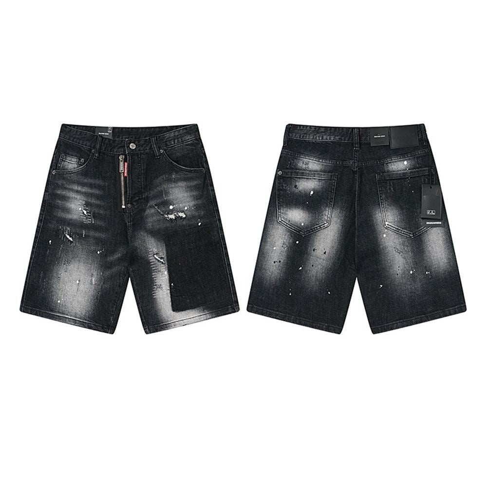NEW-D2 Retro ripped shorts