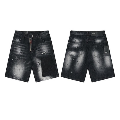 NEW-D2 Retro ripped shorts