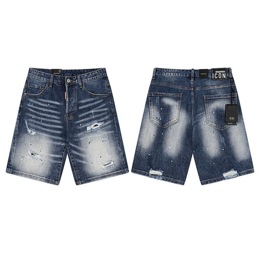 NEW-D2 Retro ripped shorts