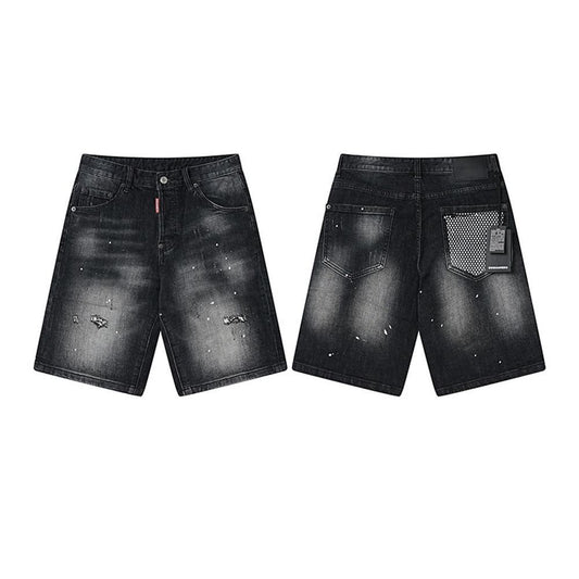 NEW-D2 Retro ripped shorts