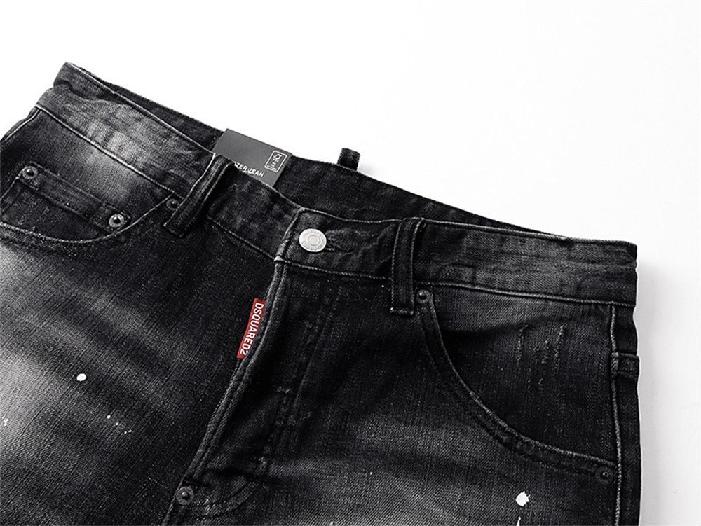 NEW-D2 Retro ripped shorts