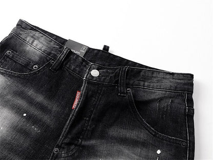 NEW-D2 Retro ripped shorts