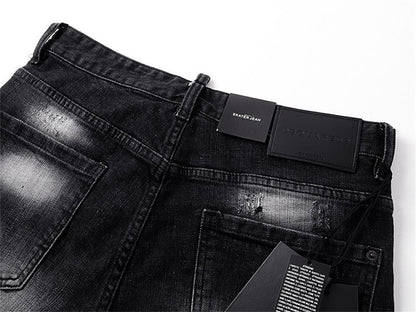 NEW-D2 Retro ripped shorts