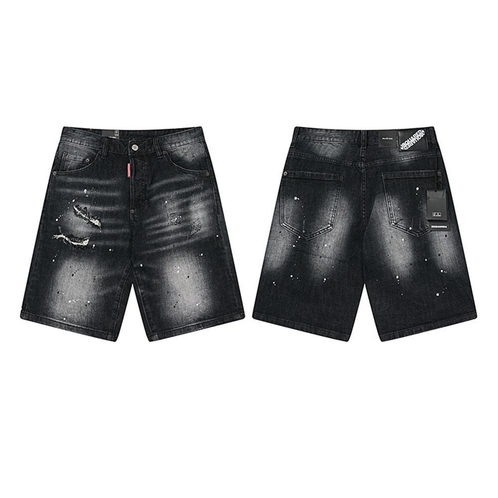 NEW-D2 Retro ripped shorts