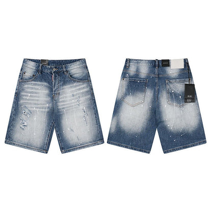 NEW-D2 Retro ripped shorts