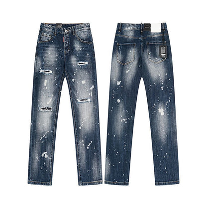 NEW-D2 Retro ripped jeans