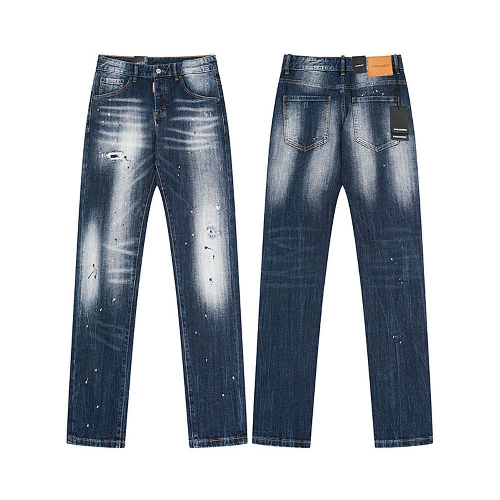 NEW-D2 Retro ripped jeans