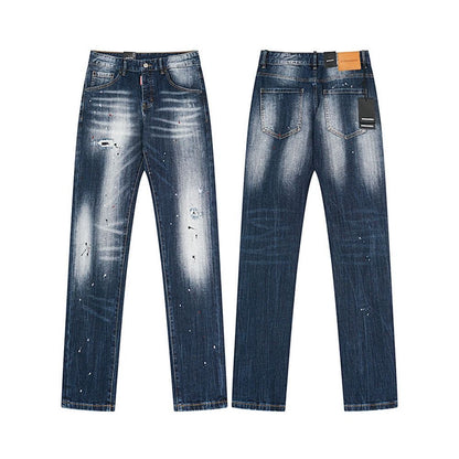 NEW-D2 Retro ripped jeans