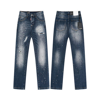 NEW-D2 Retro ripped jeans