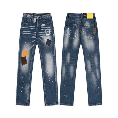 NEW-D2 Retro ripped jeans
