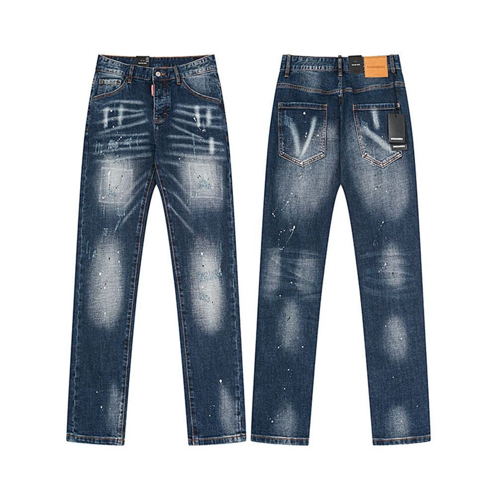 NEW-D2 Retro ripped jeans