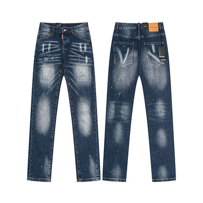 NEW-D2 Retro ripped jeans