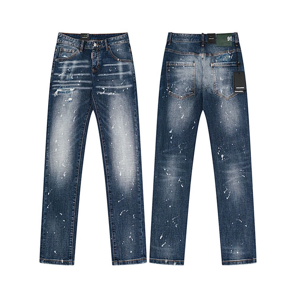 NEW-D2 Retro ripped jeans