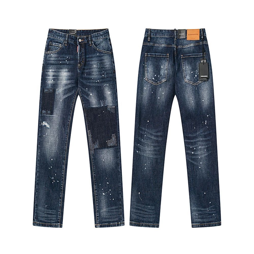NEW-D2 Retro ripped jeans