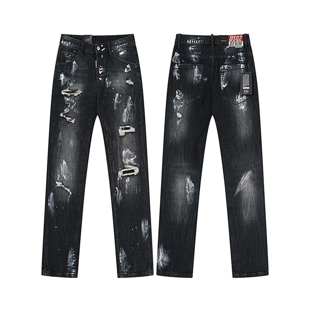 NEW-D2 Retro ripped jeans
