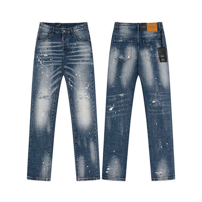 NEW-D2 Retro ripped jeans