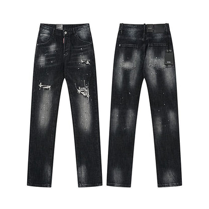 NEW-D2 Retro ripped jeans