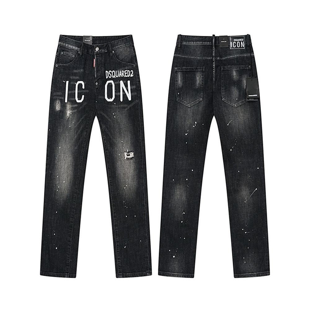 NEW-D2 Retro ripped jeans