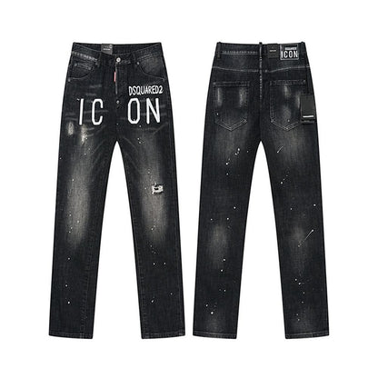 NEW-D2 Retro ripped jeans