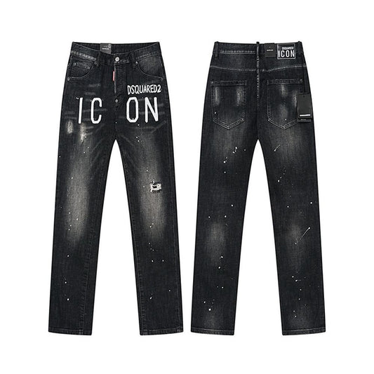 NEW-D2 Retro ripped jeans