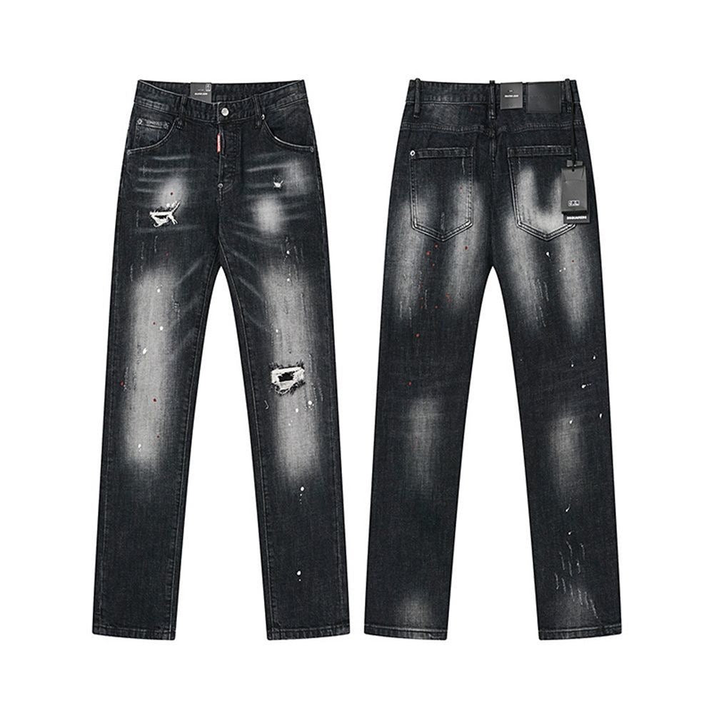 NEW-D2 Retro ripped jeans