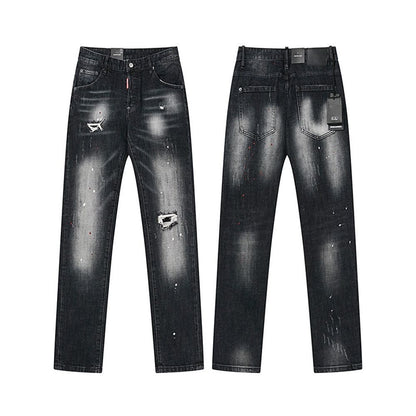 NEW-D2 Retro ripped jeans