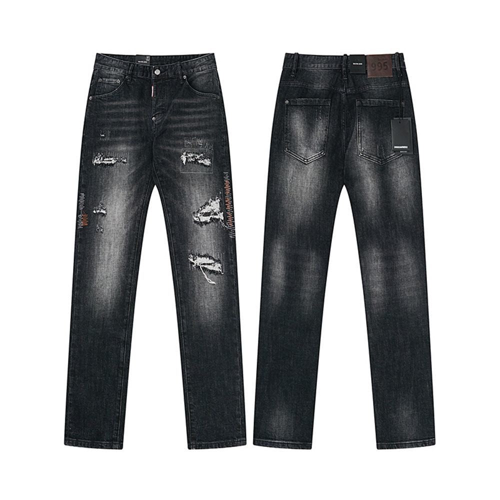 NEW-D2 Retro ripped jeans