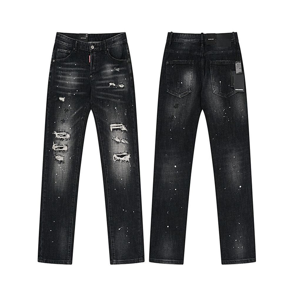NEW-D2 Retro ripped jeans