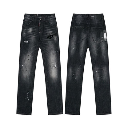 NEW-D2 Retro ripped jeans