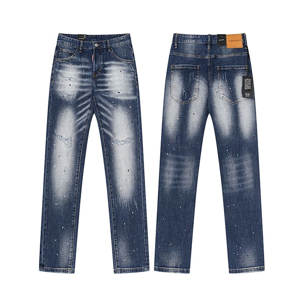 NEW-D2 Retro ripped jeans