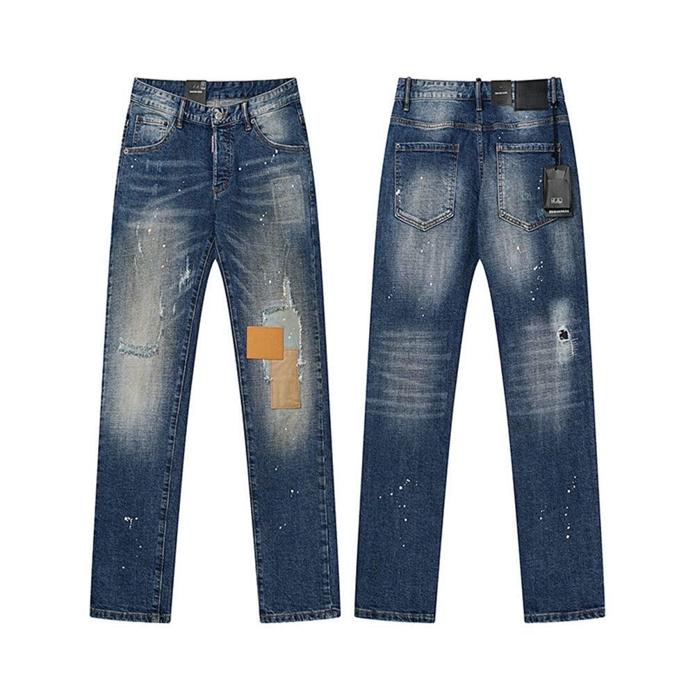 NEW-D2 Retro ripped jeans