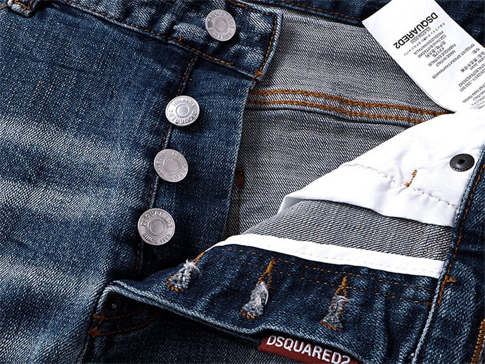 NEW-D2 Retro ripped jeans