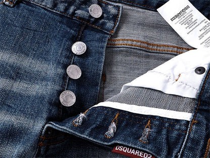 NEW-D2 Retro ripped jeans