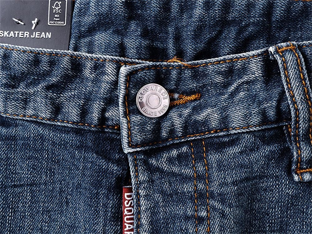 NEW-D2 Retro ripped jeans