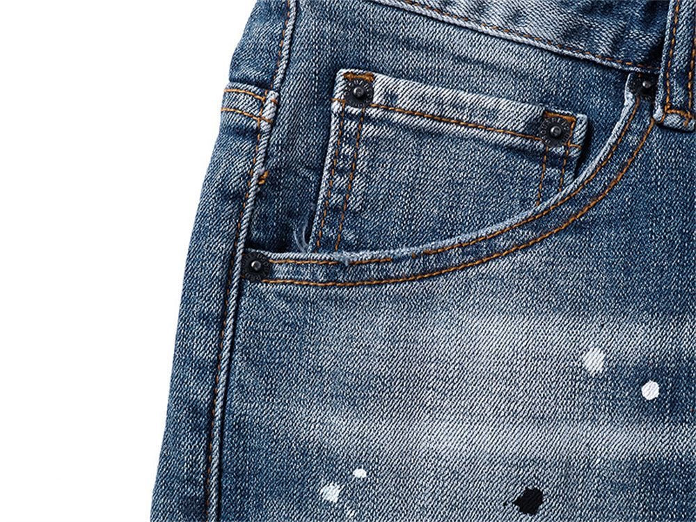 NEW-D2 Retro ripped jeans