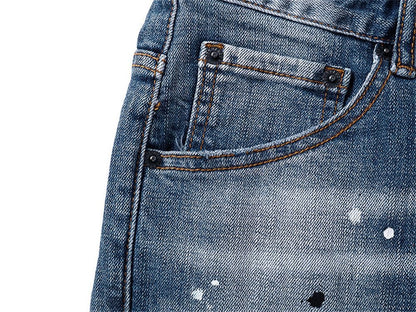NEW-D2 Retro ripped jeans