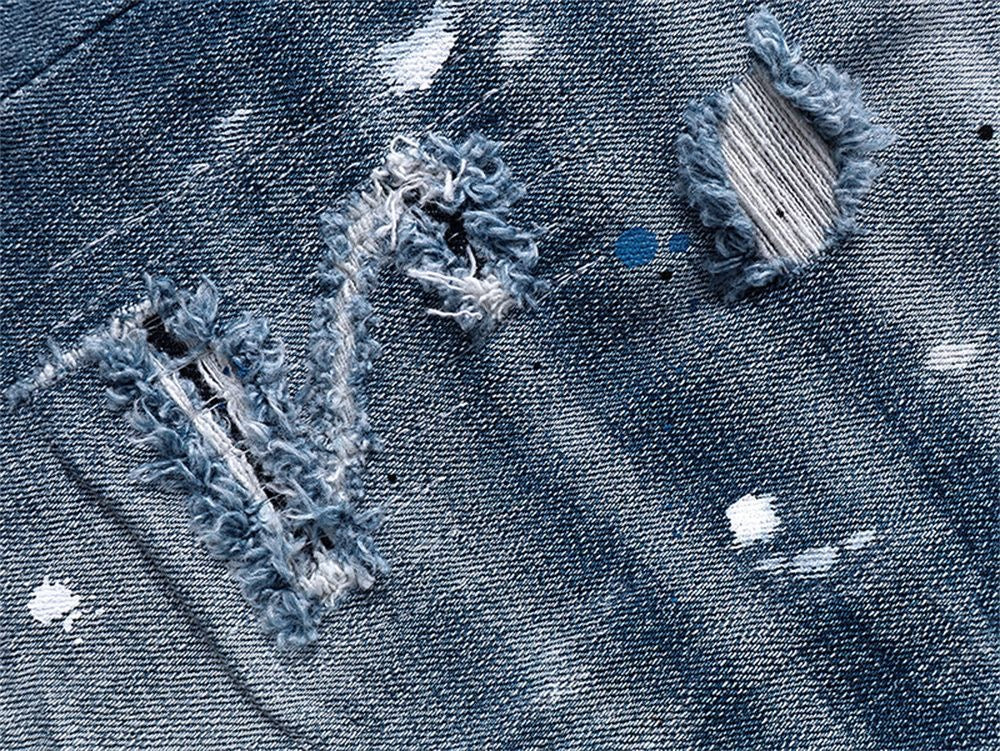 NEW-D2 Retro ripped jeans