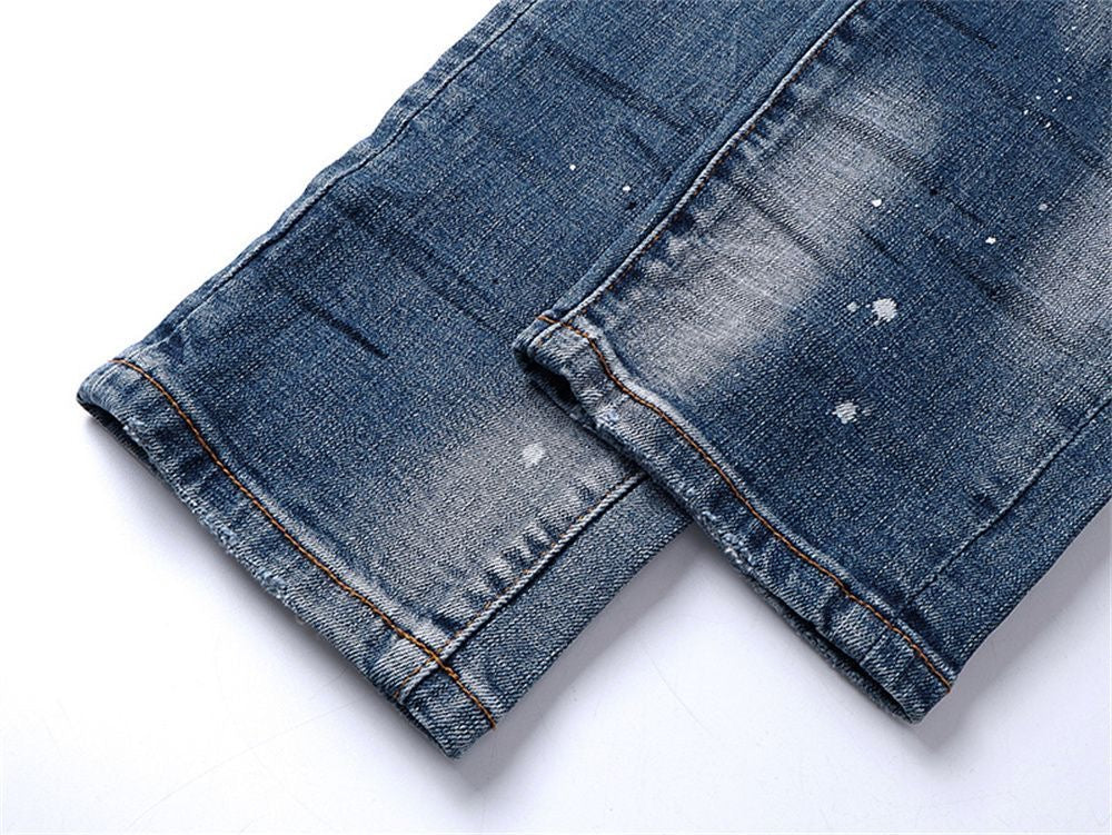NEW-D2 Retro ripped jeans