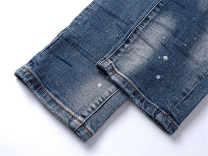NEW-D2 Retro ripped jeans