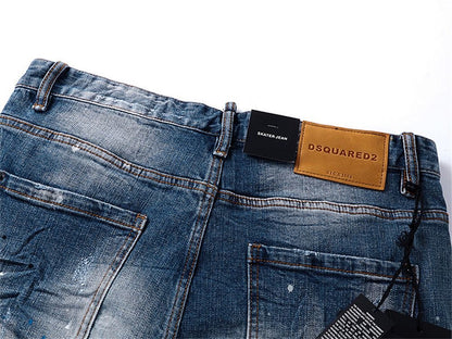 NEW-D2 Retro ripped jeans