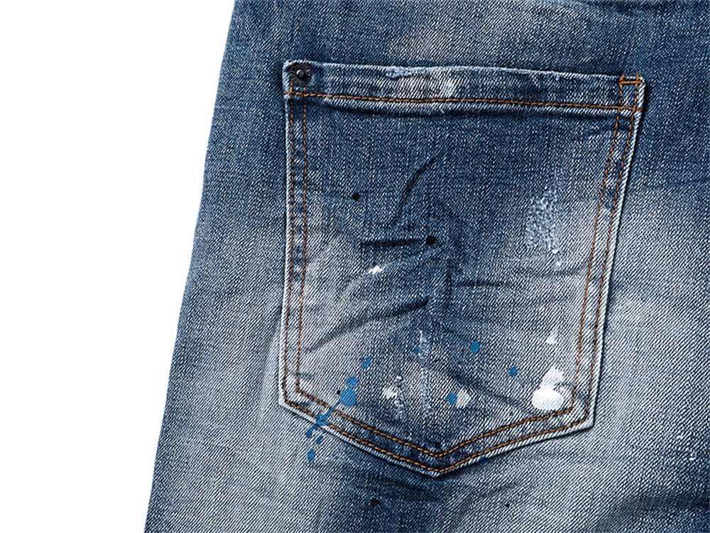 NEW-D2 Retro ripped jeans