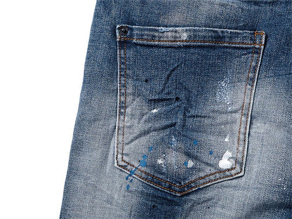 NEW-D2 Retro ripped jeans