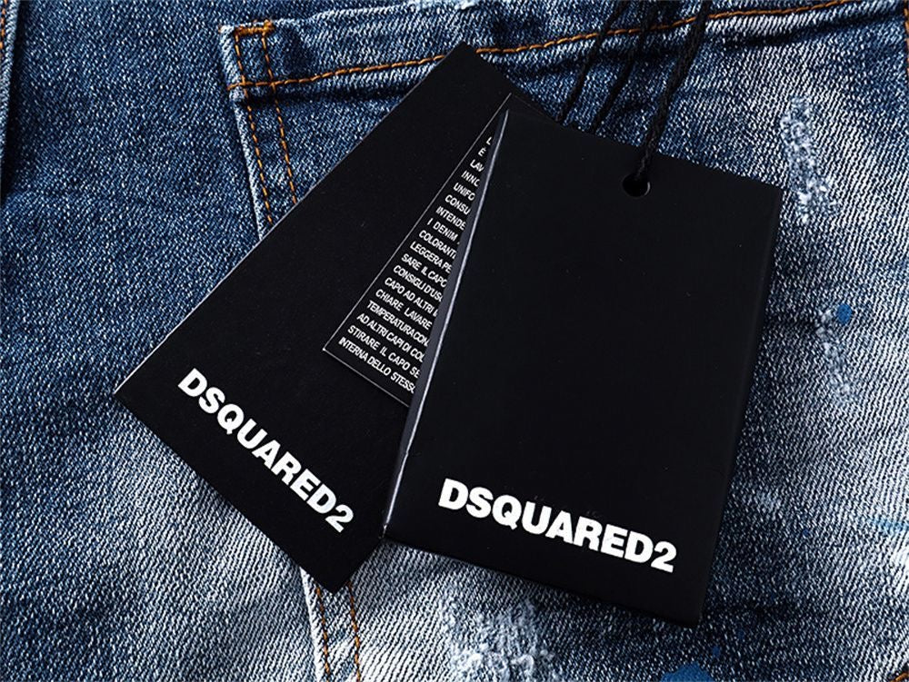 NEW-D2 Retro ripped jeans